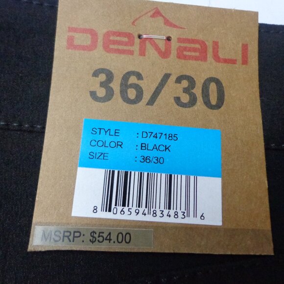 Denali 36-30 Lot of 3 Moccasin Brown Black & Blue Mens Tech Stretch Fabric Pants - Picture 3 of 6